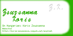 zsuzsanna koris business card